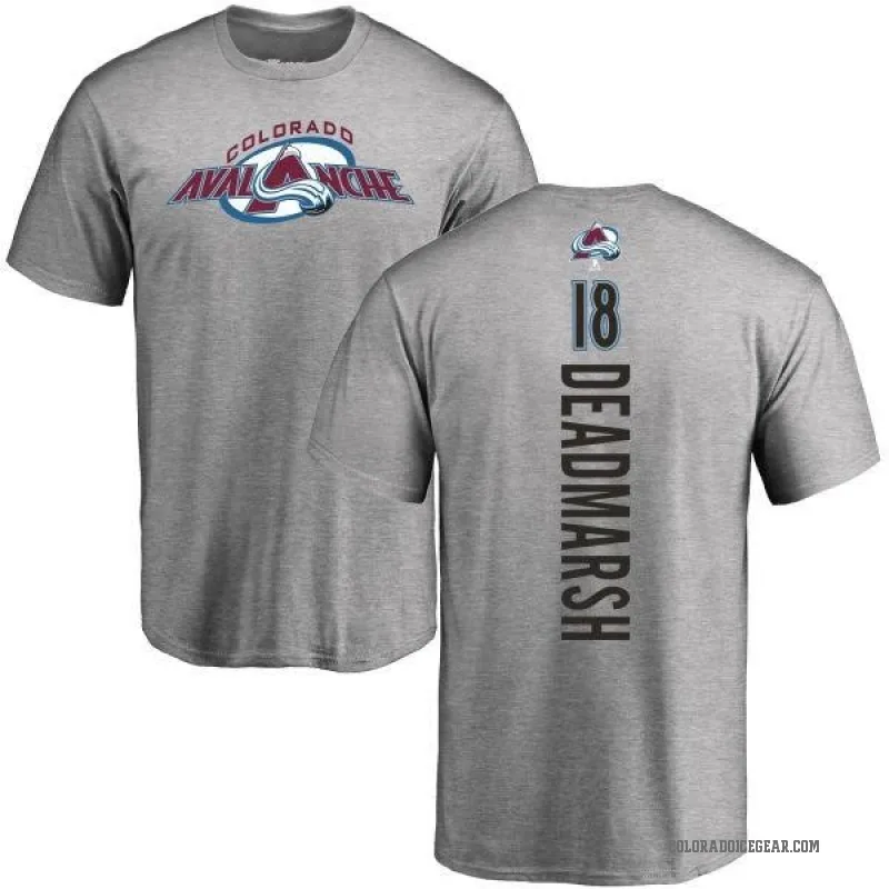 Adam Deadmarsh Youth Ash Colorado Avalanche Backer T-Shirt -