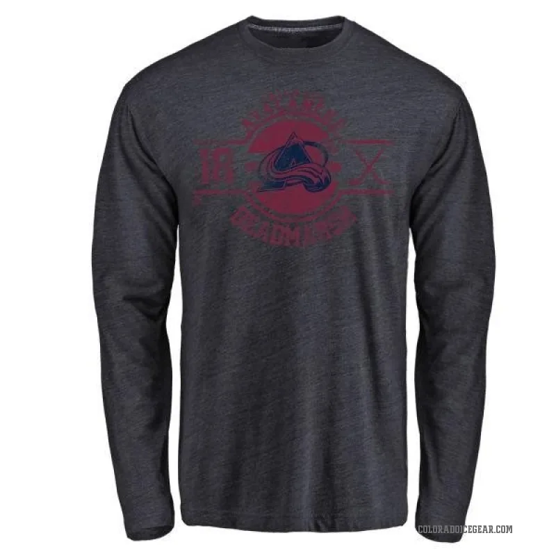 Adam Deadmarsh Youth Navy Colorado Avalanche Insignia Long Sleeve T-Shirt -