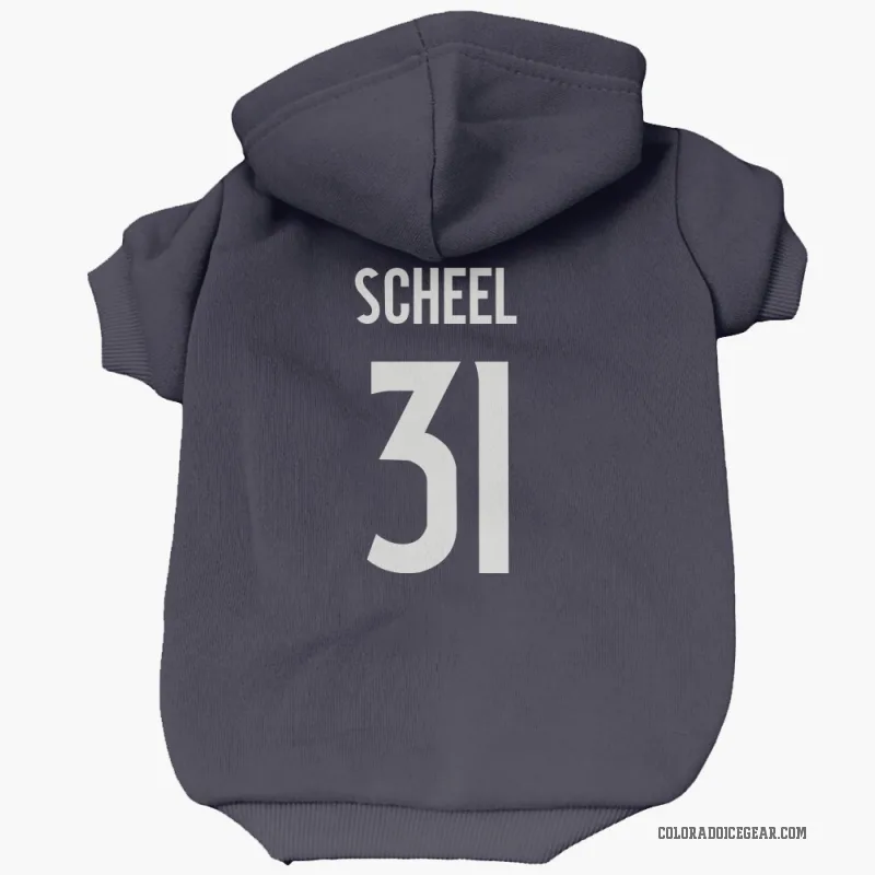 Adam Scheel  Navy Colorado Avalanche  Cat & Dog Pet Hoodie