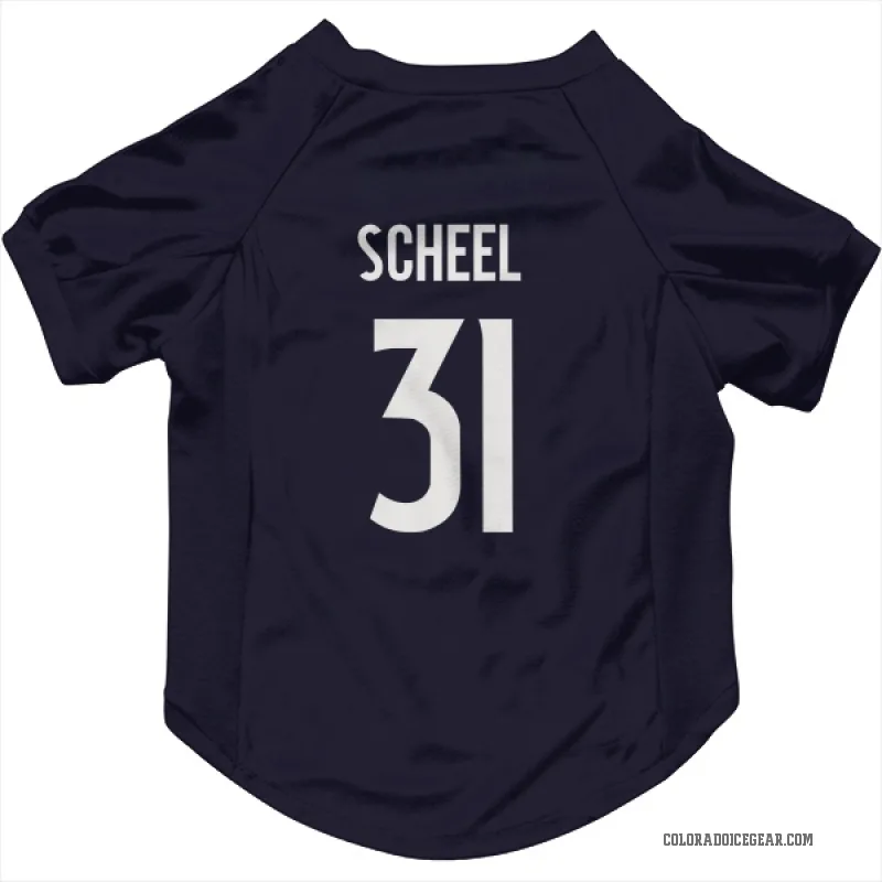 Adam Scheel  Navy Colorado Avalanche  Cat & Dog Pet Jersey