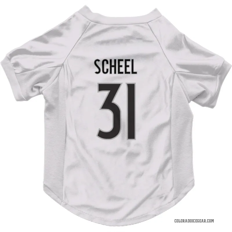 Adam Scheel  White Colorado Avalanche  Cat & Dog Pet Jersey