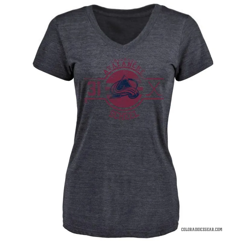 Adam Scheel Women's Navy Colorado Avalanche Insignia T-Shirt -