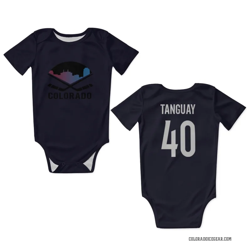 Alex Tanguay  Navy Colorado Avalanche  Newborn & Infant Bodysuit