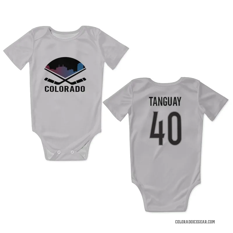 Alex Tanguay  White Colorado Avalanche  Newborn & Infant Bodysuit