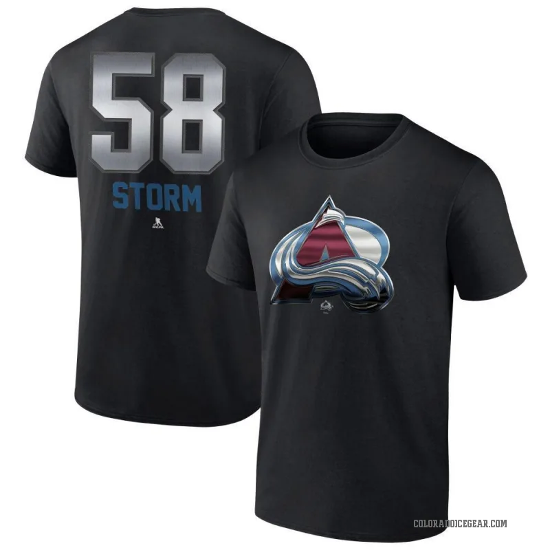 Ben Storm Men's Black Colorado Avalanche Midnight Mascot Logo T-Shirt