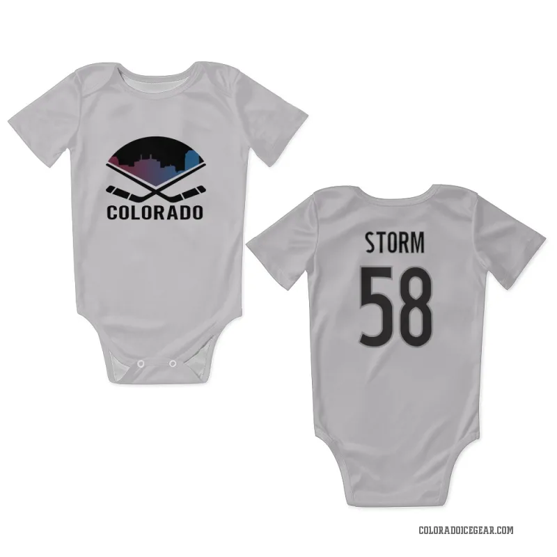 Ben Storm  White Colorado Avalanche  Newborn & Infant Bodysuit
