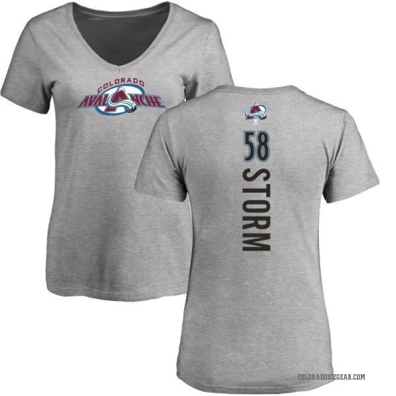 Ben Storm Women's Ash Colorado Avalanche Backer T-Shirt -