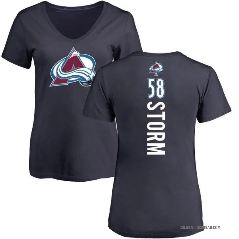 Ben Storm Women's Navy Colorado Avalanche Backer T-Shirt -
