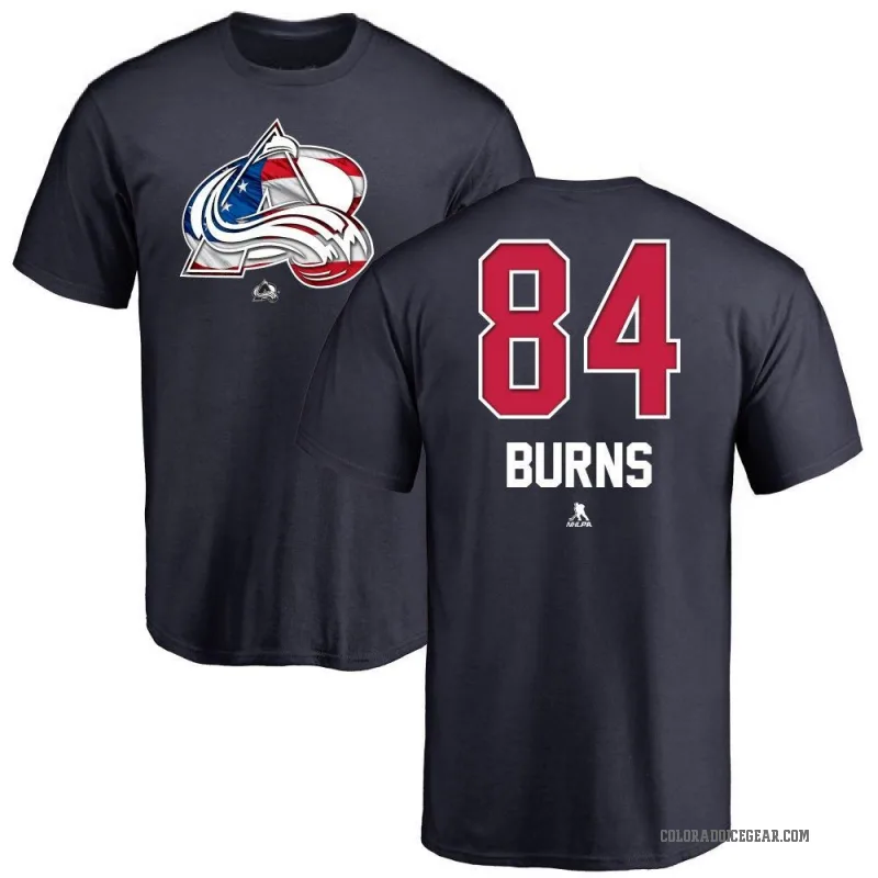Brent Burns Men's Navy Colorado Avalanche Name and Number Banner Wave T-Shirt -