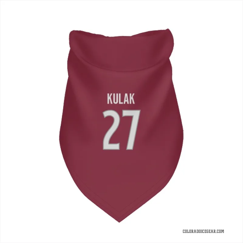 Brett Kulak  Colorado Avalanche   Burgundy Cat & Dog Pet Bandana