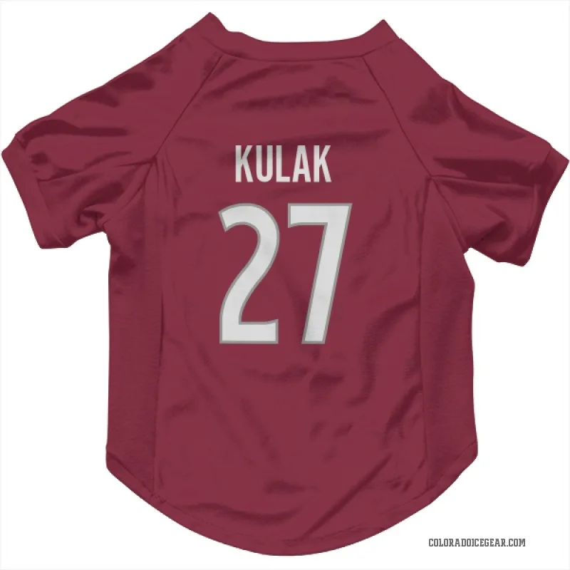 Brett Kulak  Colorado Avalanche   Burgundy Cat & Dog Pet Jersey