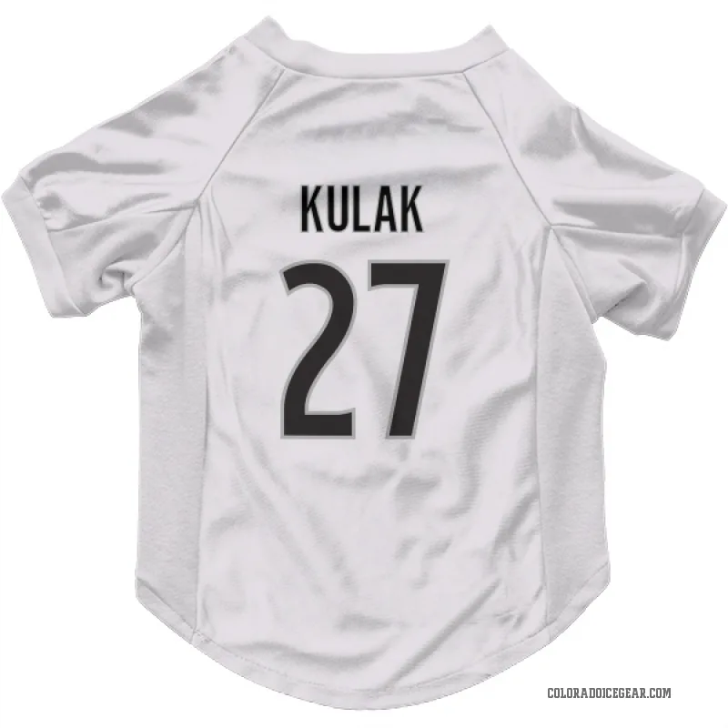Brett Kulak  White Colorado Avalanche  Cat & Dog Pet Jersey