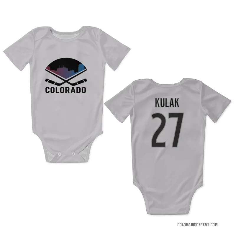 Brett Kulak  White Colorado Avalanche  Newborn & Infant Bodysuit