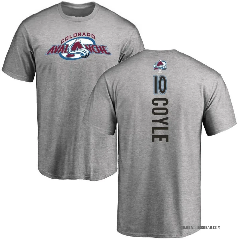 Charlie Coyle Men's Ash Colorado Avalanche Backer T-Shirt -
