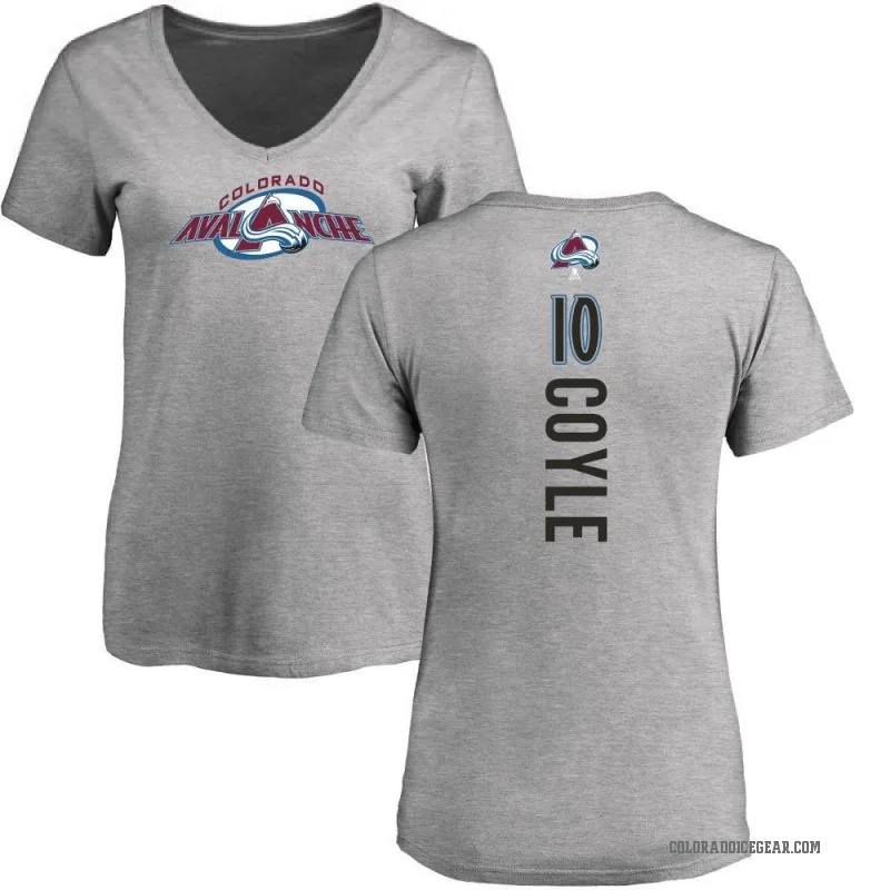 Charlie Coyle Women's Ash Colorado Avalanche Backer T-Shirt -