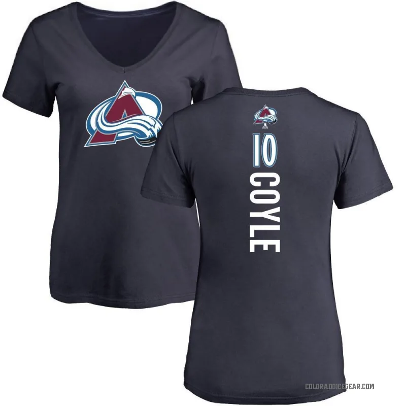 Charlie Coyle Women's Navy Colorado Avalanche Backer T-Shirt -