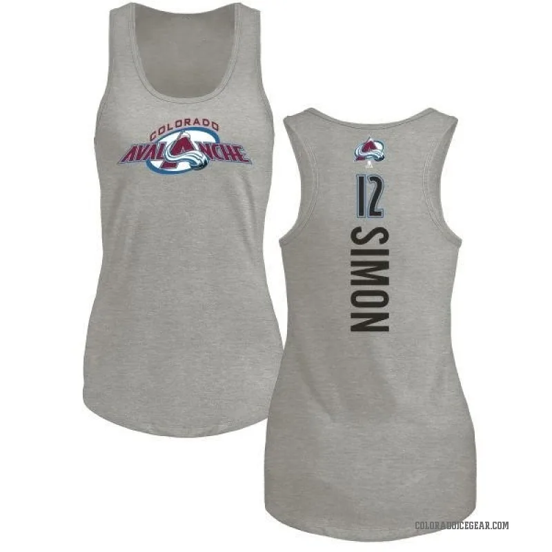 Chris Simon Women's Ash Colorado Avalanche Backer Tank Top -