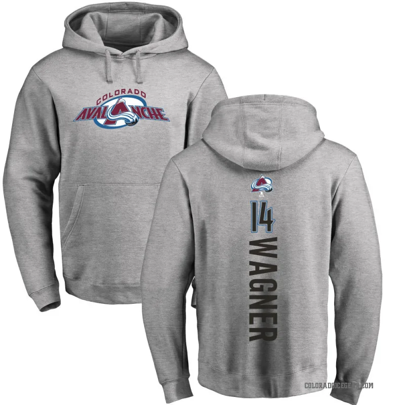 Chris Wagner Youth Colorado Avalanche Branded Ash Backer Pullover Hoodie
