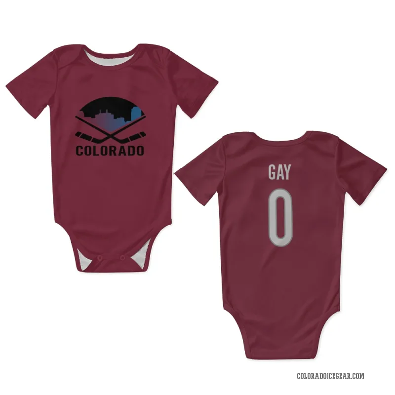 Cooper Gay  Colorado Avalanche   Burgundy Newborn & Infant Bodysuit