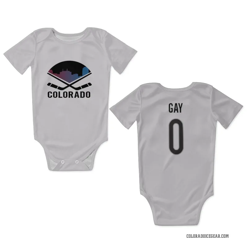 Cooper Gay  White Colorado Avalanche  Newborn & Infant Bodysuit