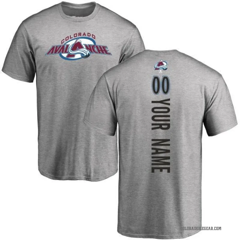 Custom Men's Ash Colorado Avalanche Backer T-Shirt -