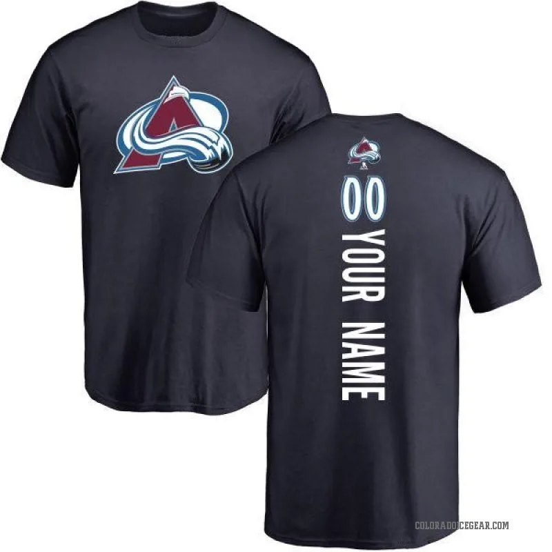 Custom Youth Navy Colorado Avalanche Backer T-Shirt -