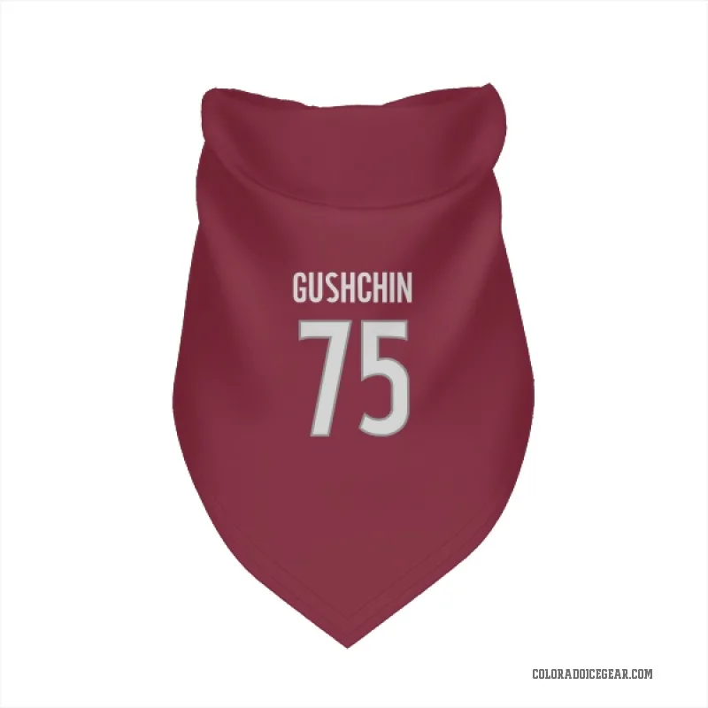 Danil Gushchin  Colorado Avalanche   Burgundy Cat & Dog Pet Bandana