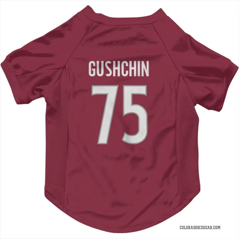 Danil Gushchin  Colorado Avalanche   Burgundy Cat & Dog Pet Jersey