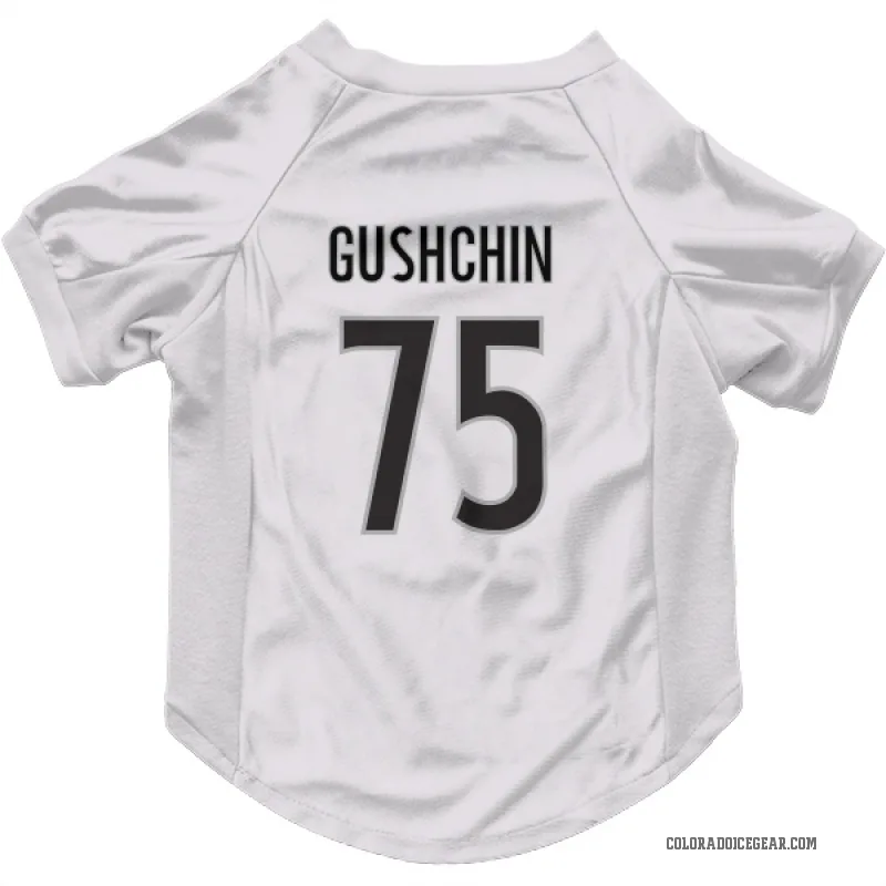 Danil Gushchin  White Colorado Avalanche  Cat & Dog Pet Jersey