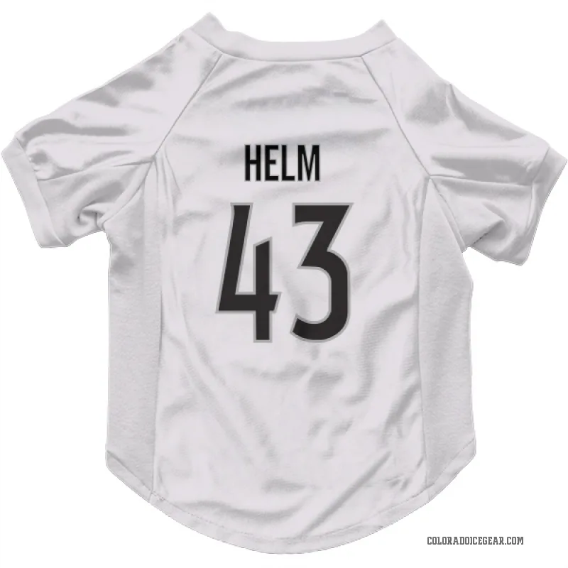 Darren Helm  White Colorado Avalanche  Cat & Dog Pet Jersey