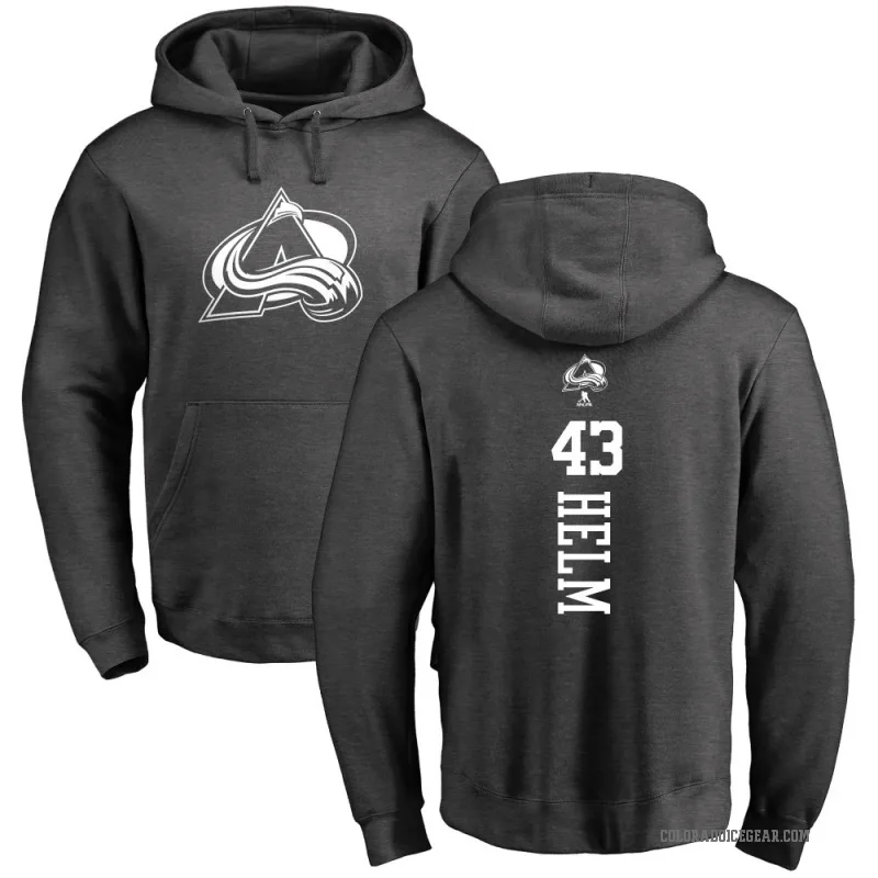 Darren Helm Youth Charcoal Colorado Avalanche Branded One Color Backer Pullover Hoodie
