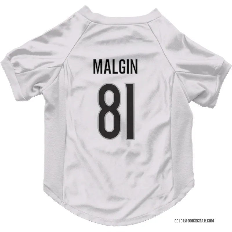 Denis Malgin  White Colorado Avalanche  Cat & Dog Pet Jersey