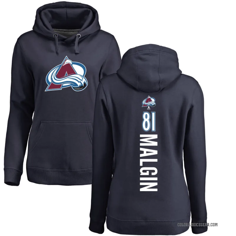 Denis Malgin Women's Navy Colorado Avalanche Branded Backer Pullover Hoodie