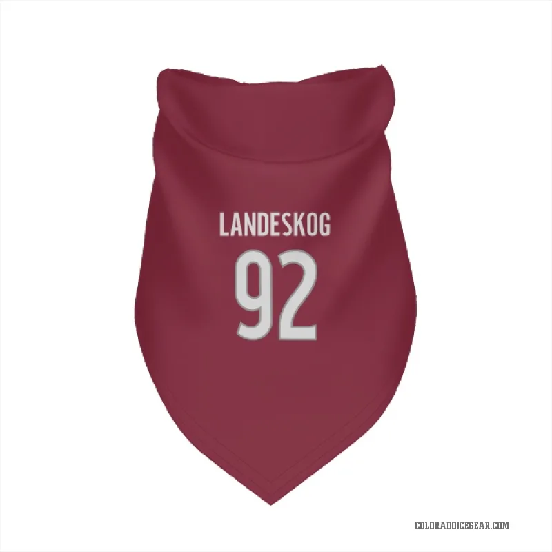 Gabriel Landeskog  Colorado Avalanche   Burgundy Cat & Dog Pet Bandana