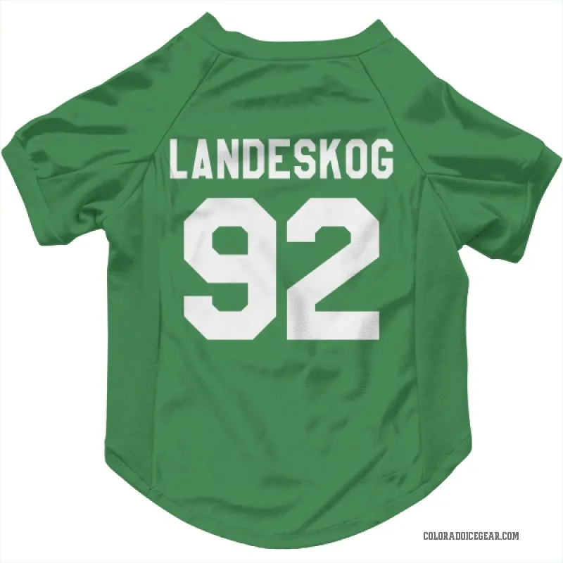 Gabriel Landeskog  Green Colorado Avalanche  Cat & Dog Pet Jersey
