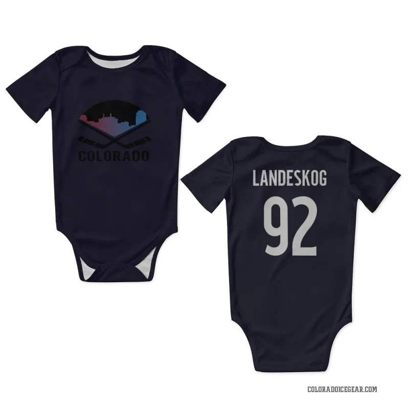 Gabriel Landeskog  Navy Colorado Avalanche  Newborn & Infant Bodysuit