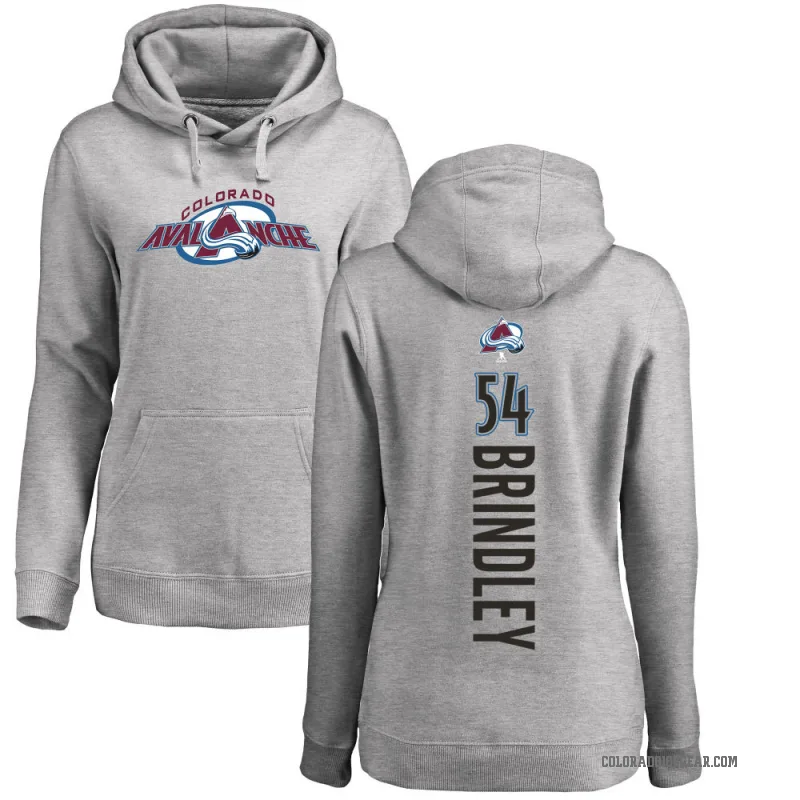 Gavin Brindley Women's Colorado Avalanche Branded Ash Backer Pullover Hoodie