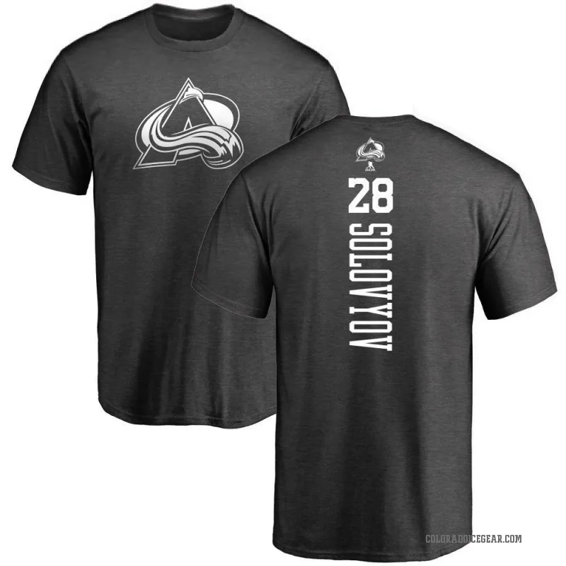 Ilya Solovyov Men's Charcoal Colorado Avalanche One Color Backer T-Shirt -