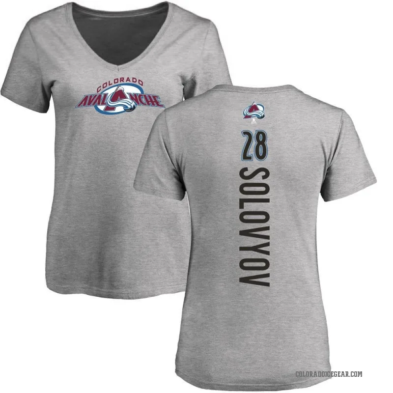 Ilya Solovyov Women's Ash Colorado Avalanche Backer T-Shirt -