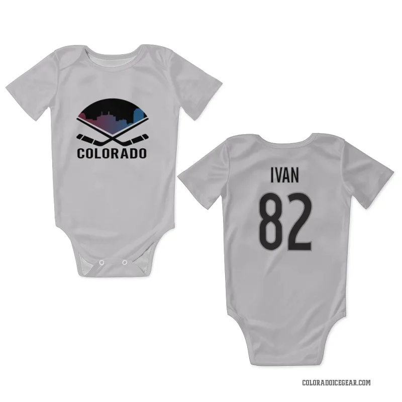 Ivan Ivan  White Colorado Avalanche  Newborn & Infant Bodysuit