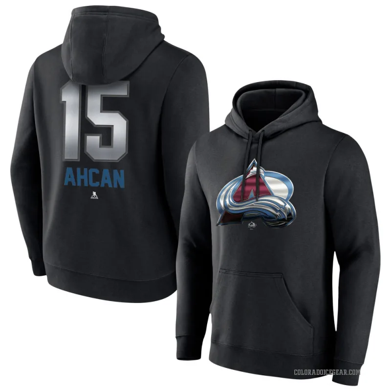 Jack Ahcan Men's Black Colorado Avalanche Branded Midnight Mascot Logo Pullover Hoodie