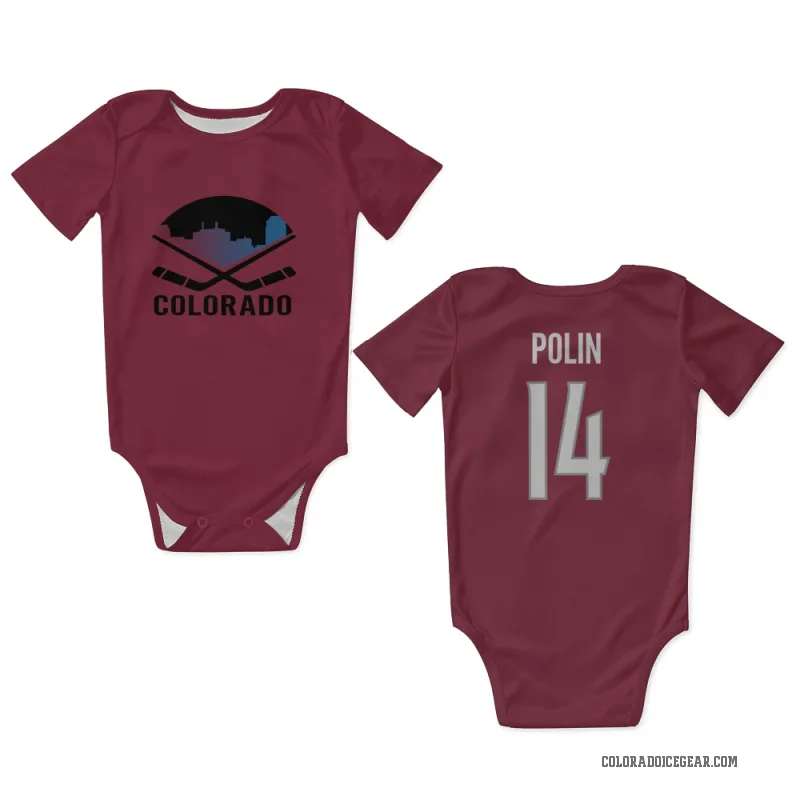 Jason Polin  Colorado Avalanche   Burgundy Newborn & Infant Bodysuit