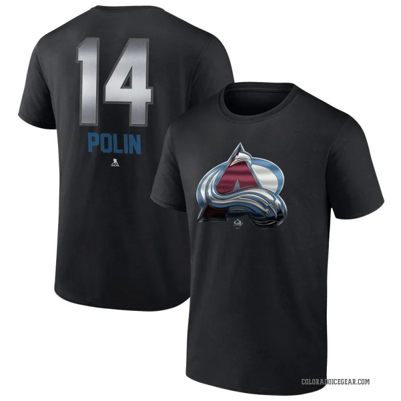 Jason Polin Youth Black Colorado Avalanche Midnight Mascot Logo T-Shirt