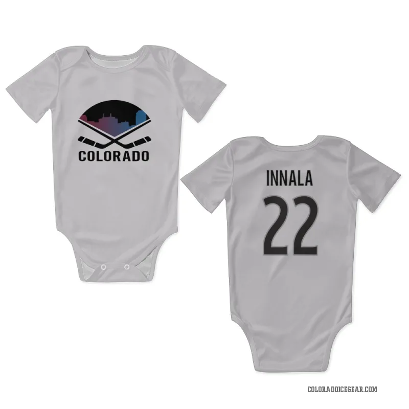 Jere Innala  White Colorado Avalanche  Newborn & Infant Bodysuit