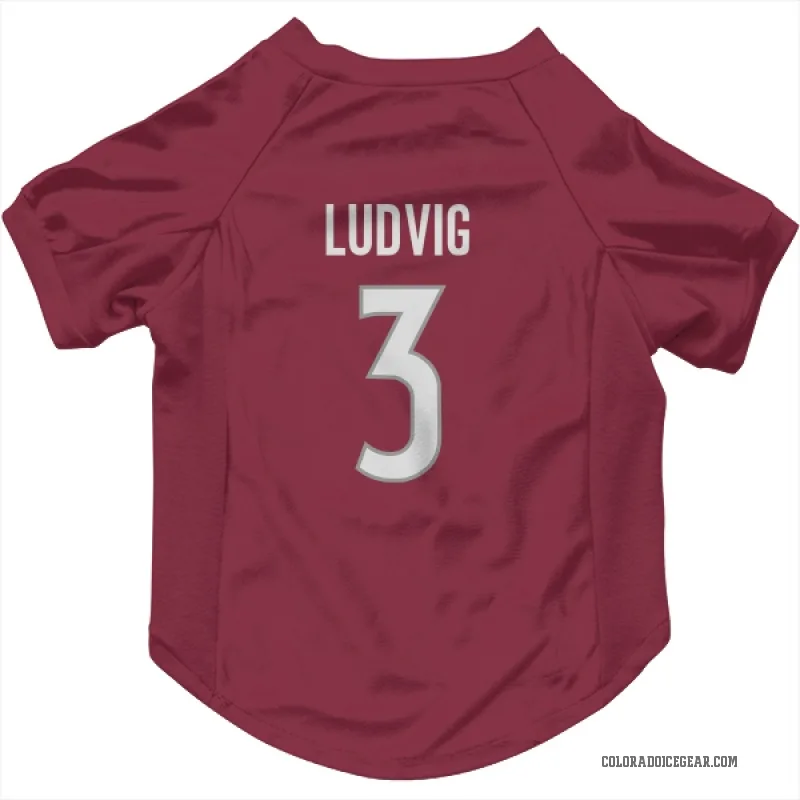 John Ludvig  Colorado Avalanche   Burgundy Cat & Dog Pet Jersey