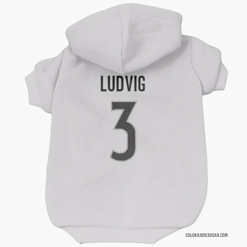 John Ludvig  White Colorado Avalanche  Cat & Dog Pet Hoodie