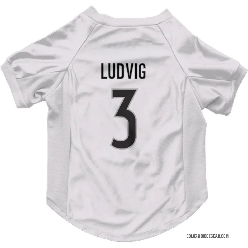 John Ludvig  White Colorado Avalanche  Cat & Dog Pet Jersey