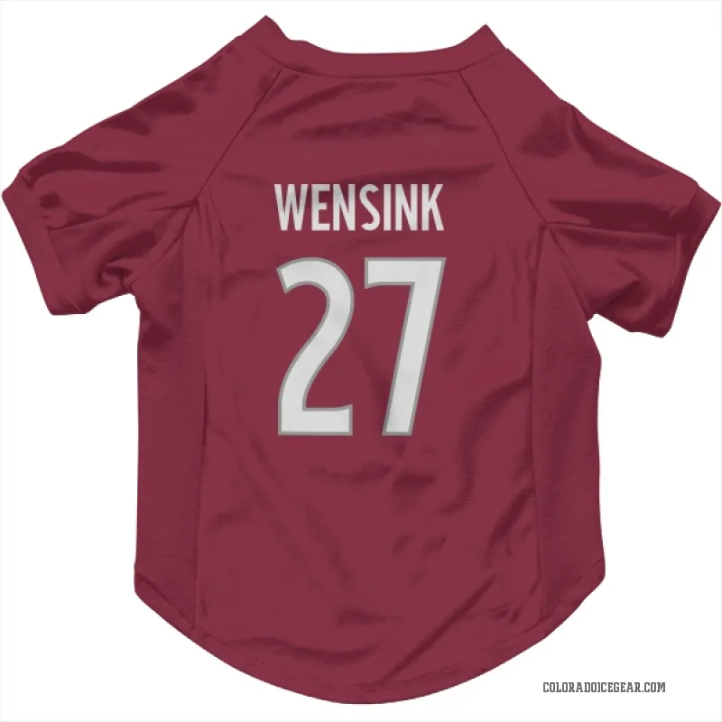John Wensink  Colorado Avalanche   Burgundy Cat & Dog Pet Jersey