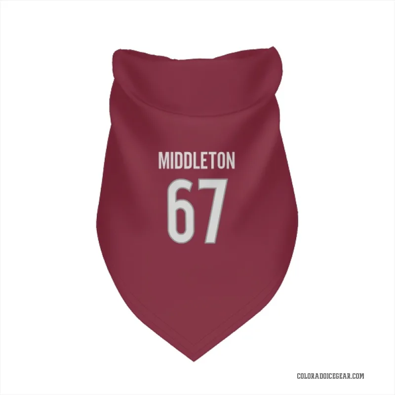 Keaton Middleton  Colorado Avalanche   Burgundy Cat & Dog Pet Bandana