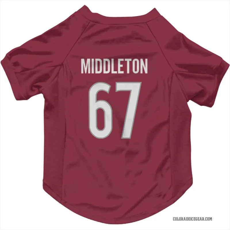 Keaton Middleton  Colorado Avalanche   Burgundy Cat & Dog Pet Jersey
